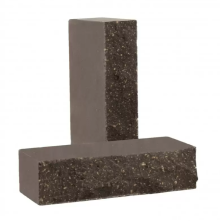 Кирпич облицовочный полнотелый колотый цвет "Графит"