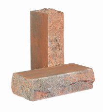 Кирпич облицовочный полнотелый колотый тычковый цвет "Клинкер"