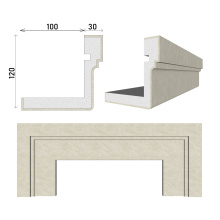 Молдинг М.120.30 с откосом 100мм