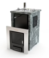 Печь для бани ИзиСтим «Сочи-М2» в трёхстороннем кожухе из талькохлорита