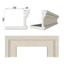 Молдинг М.130.40 с откосом 120мм