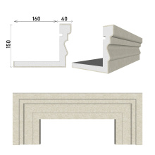 Молдинг М.150.40 с откосом 160мм