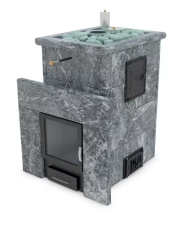 Печь для бани ИзиСтим «Сочи-М2» в кожухе из талькохлорита с открытым верхом