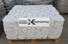 Мрамор галтованый белый "Блинчики"