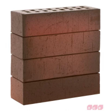 Клинкер фасадный красный флэш "Ричмонд", поверхность винтаж