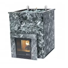 Коммерческая печь для бани и сауны ИзиСтим «Домна 60 К» в камне Пироксенит