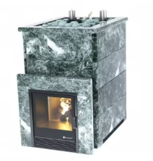 Коммерческая печь для бани и сауны ИзиСтим «Домна 45 К» в камне Змеевик