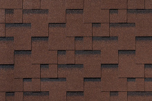 Гибкая черепица «Roofshield Фемили Лайт Модерн Коричневый с оттенением FL-M-16»