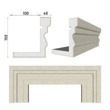 Молдинг М.150.40 с откосом 100мм
