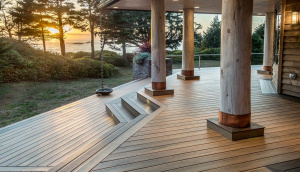 Устройство террасы из доски лиственницы, ДПК и других покрытий