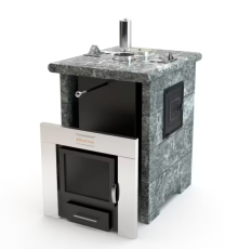 Печь для бани ИзиСтим «Анапа-М2» в трёхстороннем кожухе из талькохлорита