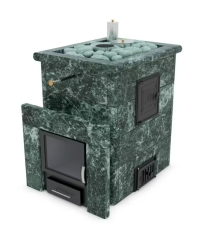 Печь для бани ИзиСтим «Анапа-М2» в кожухе из змеевика с открытым верхом