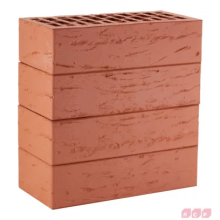  Кирпич лицевой пустотелый красный, поверхность рустик 