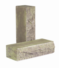 Кирпич облицовочный полнотелый колотый тычковый цвет "Серебристый"