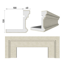 Молдинг М.130.40 с откосом 100мм