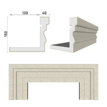 Молдинг М.150.40 с откосом 130мм