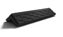 Парапет полимеркомпозитный с посадкой 130мм на полкирпича, чёрный, EVEREST