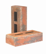 Кирпич облицовочный пустотелый фактурный тычковый цвет "Клинкер" 