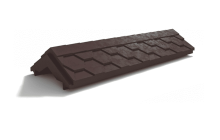 Парапет полимеркомпозитный с посадкой 130мм на полкирпича,коричневый 