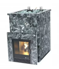 Коммерческая печь для бани и сауны ИзиСтим «Домна 45 К» в камне Пироксенит