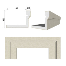 Молдинг М.120.30 с откосом 140мм