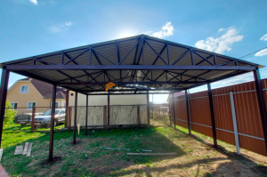 Изготовление и монтаж автомобильного навеса