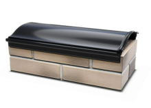 Парапет полимеркомпозитный MONBLAN на один кирпич, чёрный