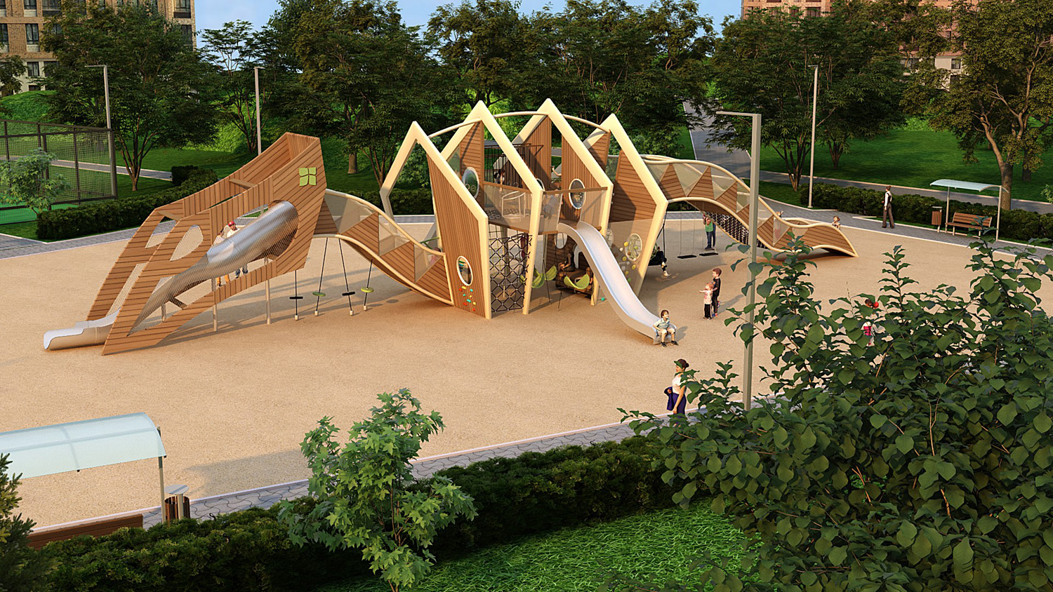 Проектирование и изготовление детских игровых комплексов по индивидуальному заказу