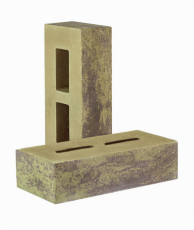 Кирпич облицовочный пустотелый гладкий  цвет "Зеленый" 