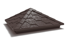 Колпак полимеркомпозитный с посадкой 390х390, EVEREST, коричневый