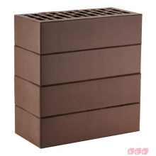  Кирпич лицевой пустотелый тёмно-коричневый, поверхность гладкая 