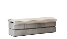 Парапет полимеркомпозитный с посадкой 130мм на полкирпича, бежевый, MONBLAN 