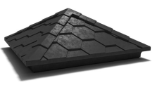 Колпак полимеркомпозитный с посадкой 390х390, EVEREST, чёрный