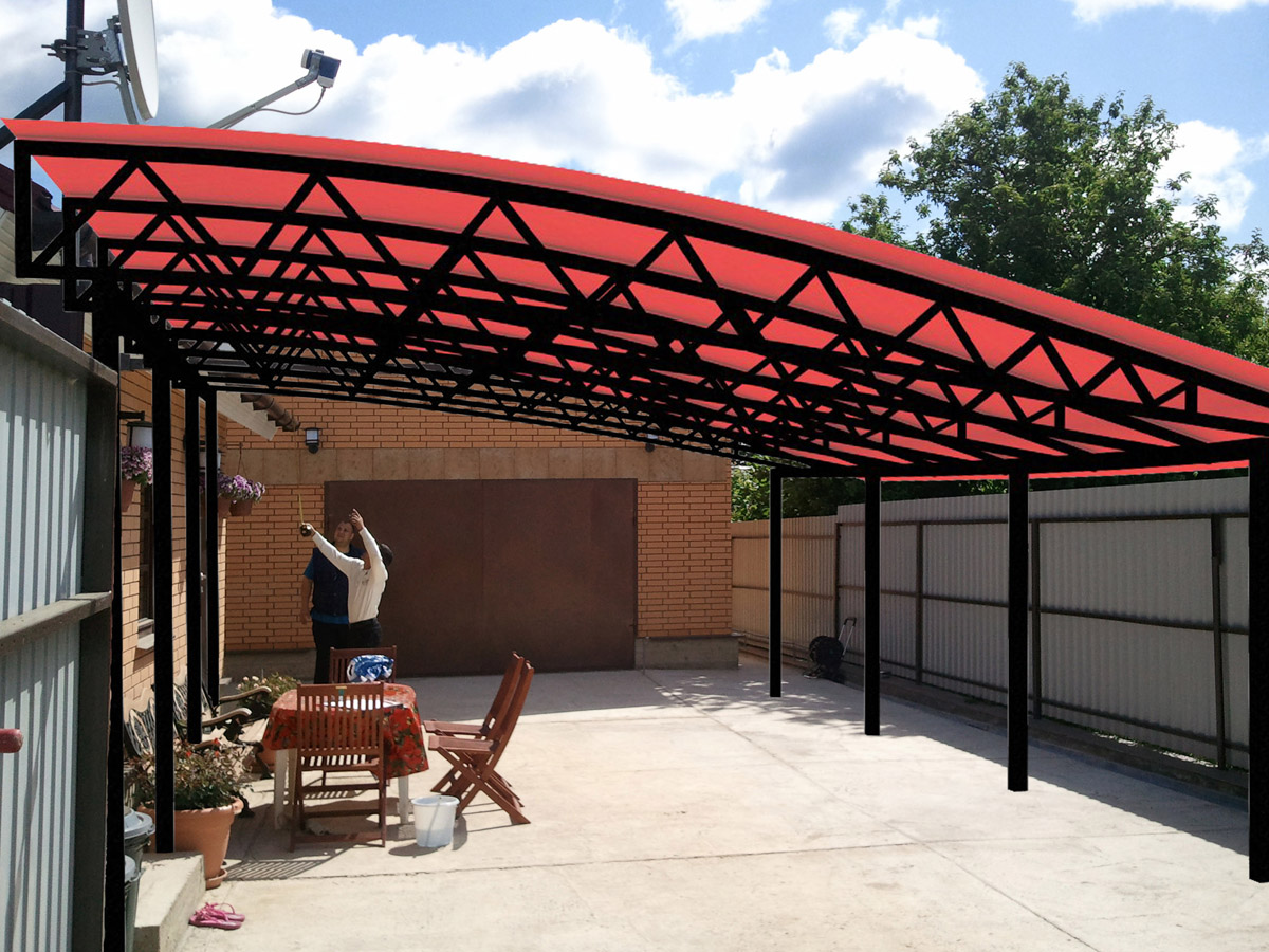 Демонтаж автомобильного навеса