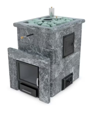 Печь для бани ИзиСтим «Анапа-М2» в кожухе из талькохлорита с открытым верхом