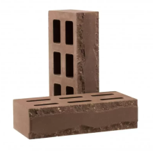 Кирпич облицовочный пустотелый фактурный  цвет "Шоколад"