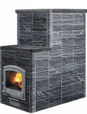 Дровяная печь Tulikivi Grinion Grafia 18-35м3 с выносной топкой