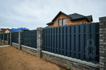 Штакетник металлический Трапеция-усиленная