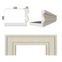 Молдинг М.100.25 с откосом 120мм