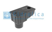 Трап уличный Gidrolica Rain ТУ-30.16,6.20 - пластиковый с крышкой глухой пластиковой