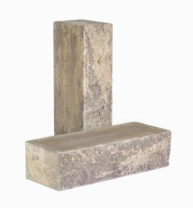 Кирпич облицовочный полнотелый колотый тычковый цвет "Серый"