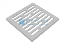 Решетка водоприемная Gidrolica Point РВ-28,5.28,5 - штампованная стальная оцинкованная, кл. А15