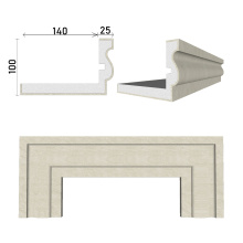 Молдинг М.100.25 с откосом 140мм