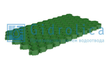 Решетка газонная Gidrolica Eco Standart РГ-70.40.3,2 - пластиковая зеленая