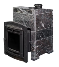 Дровяная печь для бани ПроМеталл "Атмосфера L" в облицовке Амфиболит