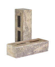  Кирпич облицовочный пустотелый колотый тычковый цвет "Серый" 