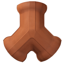 Вальмовая коньковая черепица (тройник) Terracotta