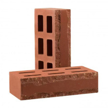 Кирпич облицовочный пустотелый фактурный  цвет "Клинкер"