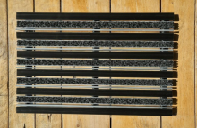 Придверная решетка Gidrolica Step - резина+текстиль+скребок 390х590мм